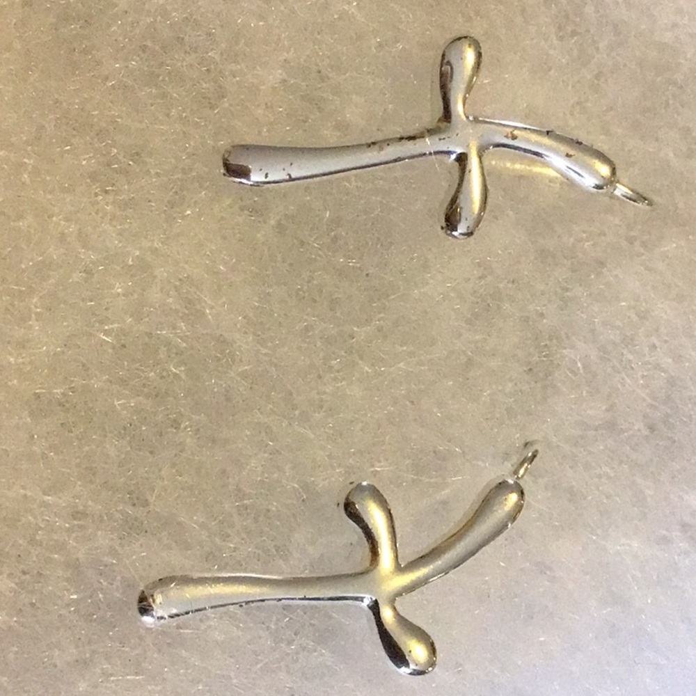 Sterling Silver Color Earrings - Picture 2 of 4